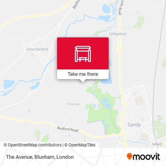 The Avenue, Blunham map