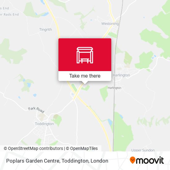 Poplars Garden Centre, Toddington map