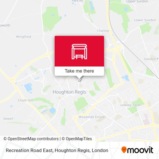 Recreation Road East, Houghton Regis map