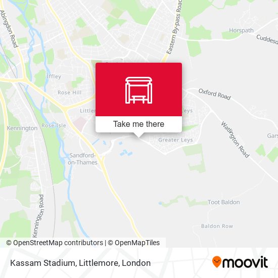 Kassam Stadium, Littlemore map