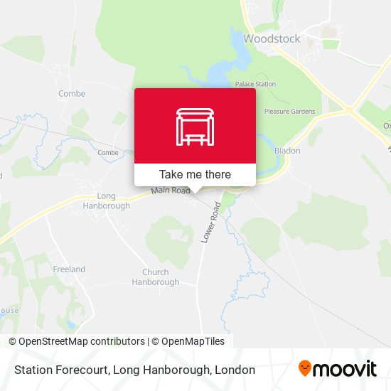 Station Forecourt, Long Hanborough map