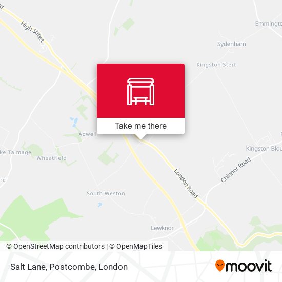 Salt Lane, Postcombe map
