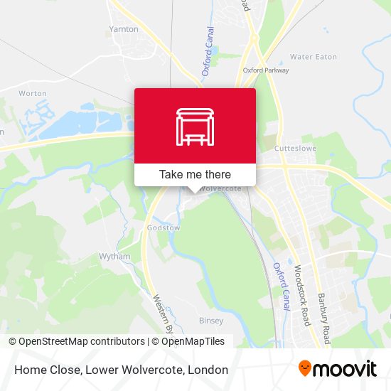 Home Close, Lower Wolvercote map