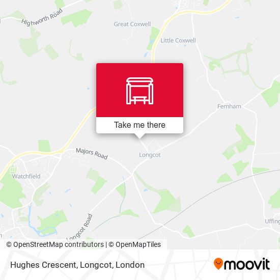 Hughes Crescent, Longcot map
