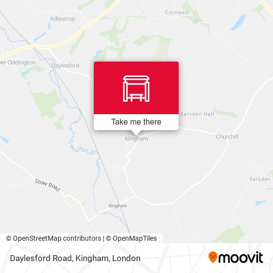 Daylesford Road, Kingham map