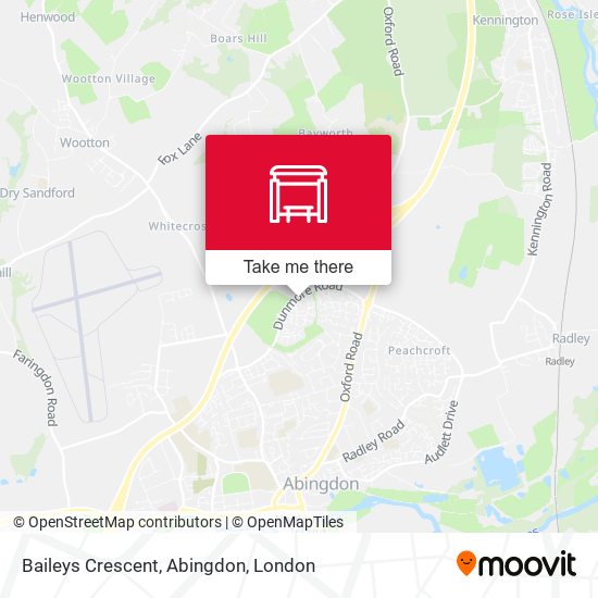 Baileys Crescent, Abingdon map