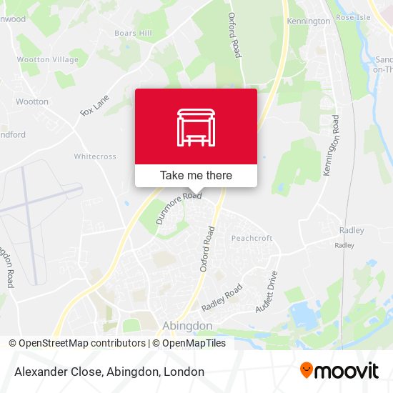 Alexander Close, Abingdon map