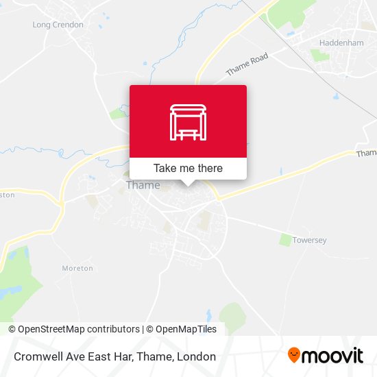 Cromwell Ave East Har, Thame map