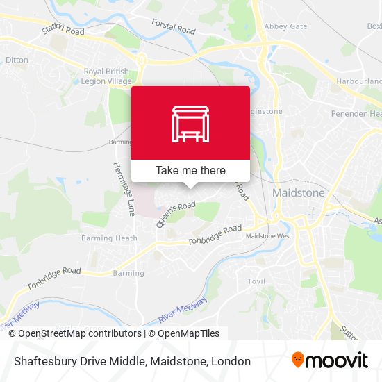 Shaftesbury Drive Middle, Maidstone map