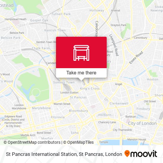 St Pancras International Station, St Pancras map