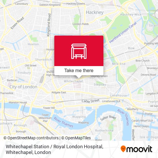 Whitechapel Station / Royal London Hospital, Whitechapel map