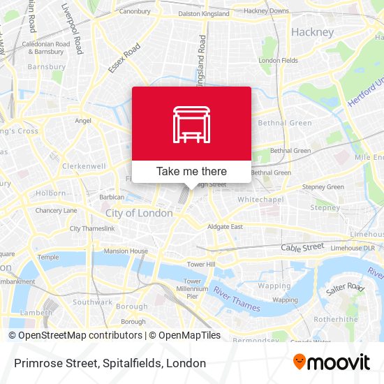 Primrose Street, Spitalfields map