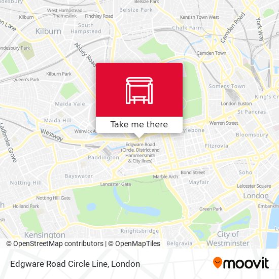 Edgware Road Circle Line map