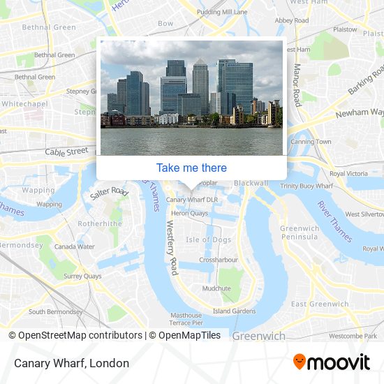 Canary Wharf map