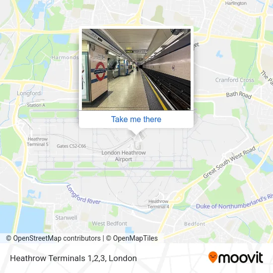 Heathrow Terminals 1,2,3 map