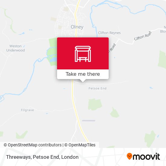 Threeways, Petsoe End map