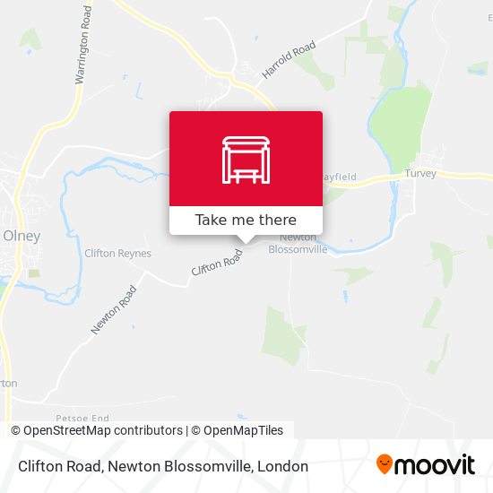 Clifton Road, Newton Blossomville map
