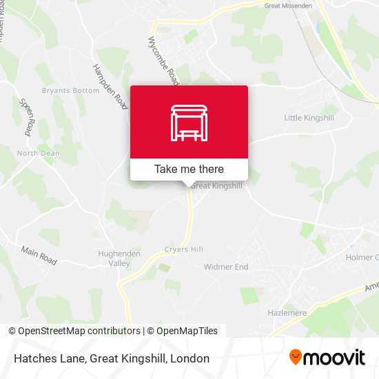 Hatches Lane, Great Kingshill map