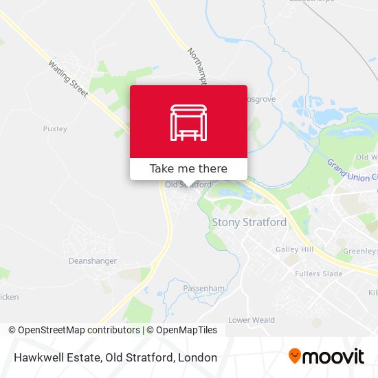 Hawkwell Estate, Old Stratford map