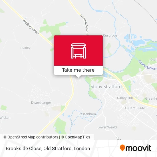Brookside Close, Old Stratford map