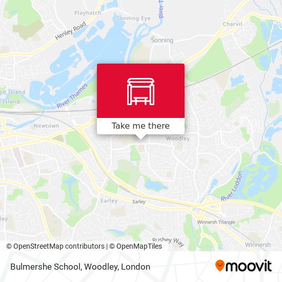 Bulmershe School, Woodley map