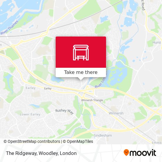 The Ridgeway, Woodley map