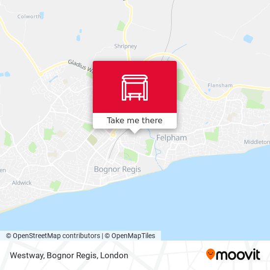 Westway, Bognor Regis map