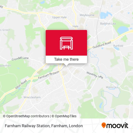 Farnham Railway Station, Farnham map