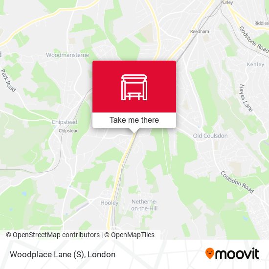 Woodplace Lane (S) map