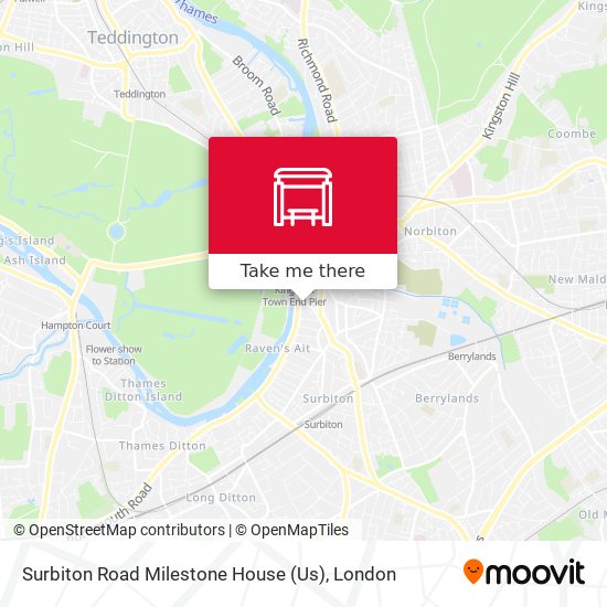 Surbiton Road Milestone House (Us) map
