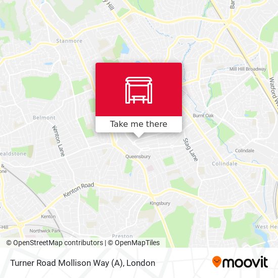 Turner Road  Mollison Way (A) map
