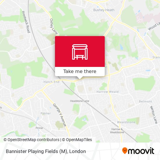 Bannister Playing Fields (M) map