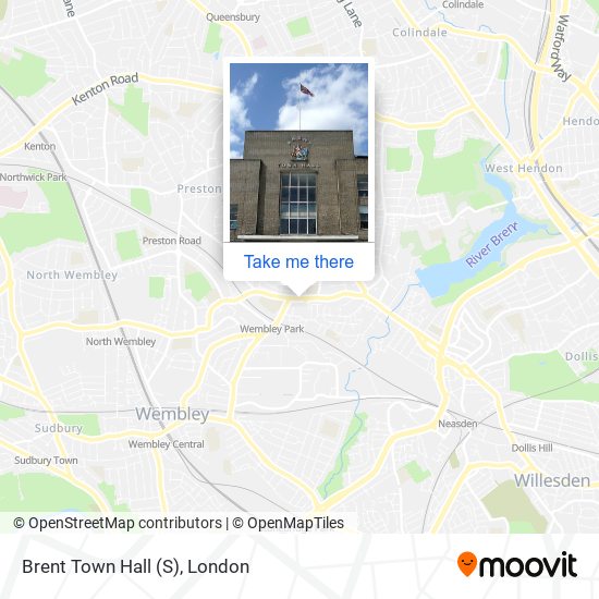 Brent Town Hall (S) map