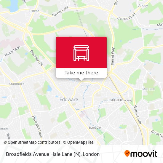 Broadfields Avenue  Hale Lane (N) map