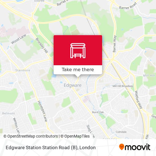Edgware Station  Station Road (B) map