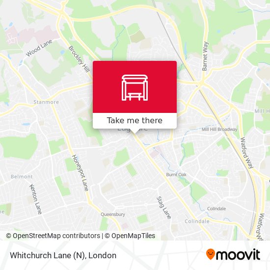 Whitchurch Lane (N) map