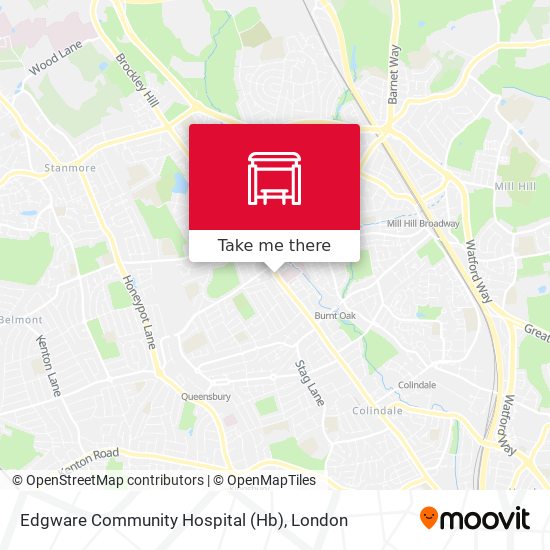 Edgware Community Hospital (Hb) map