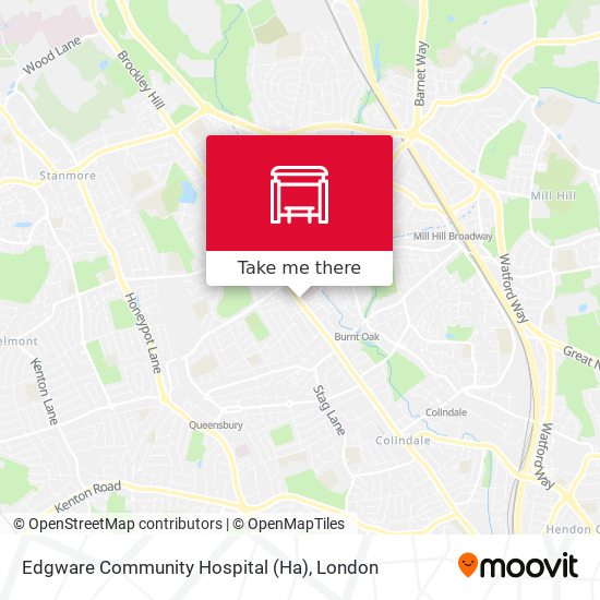 Edgware Community Hospital (Ha) map