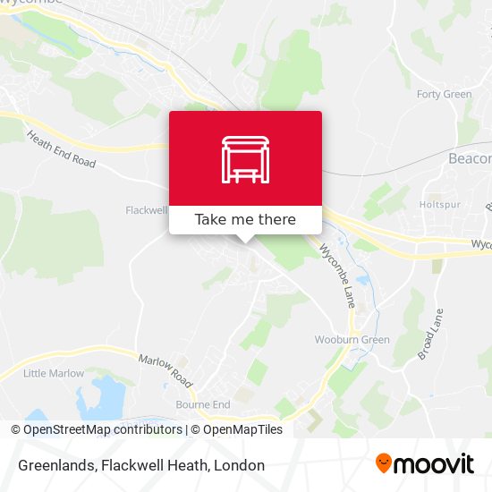 Greenlands, Flackwell Heath map