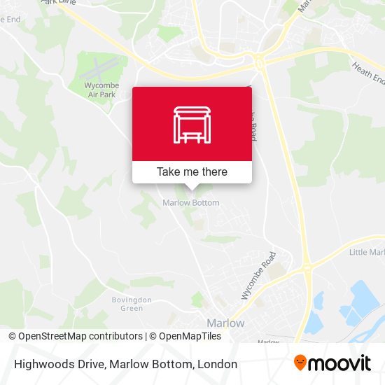 Highwoods Drive, Marlow Bottom map