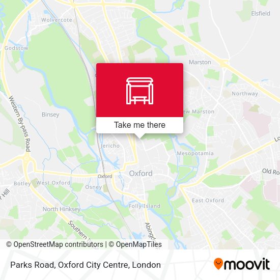 Parks Road, Oxford City Centre map
