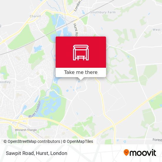 Sawpit Road, Hurst map