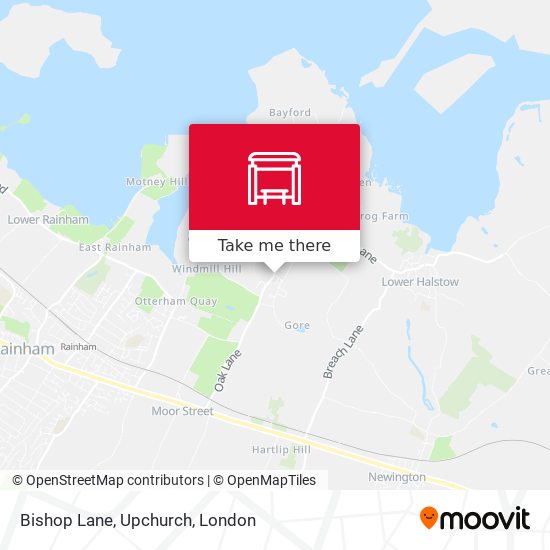 Bishop Lane, Upchurch map