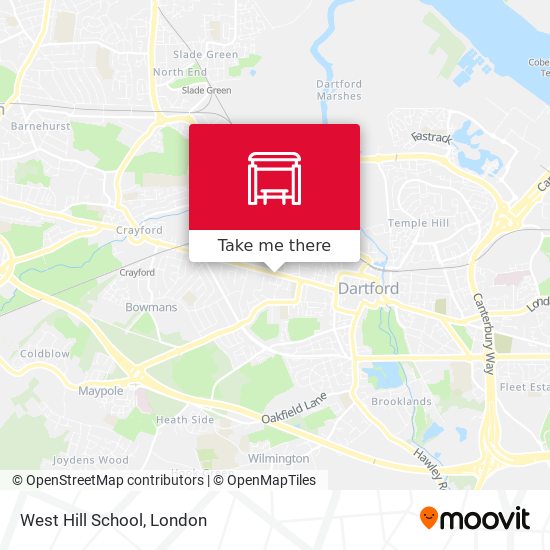 West Hill School map