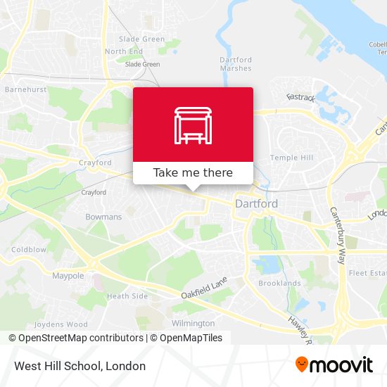 West Hill School map