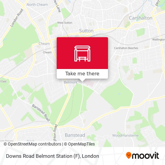 Downs Road  Belmont Station (F) map