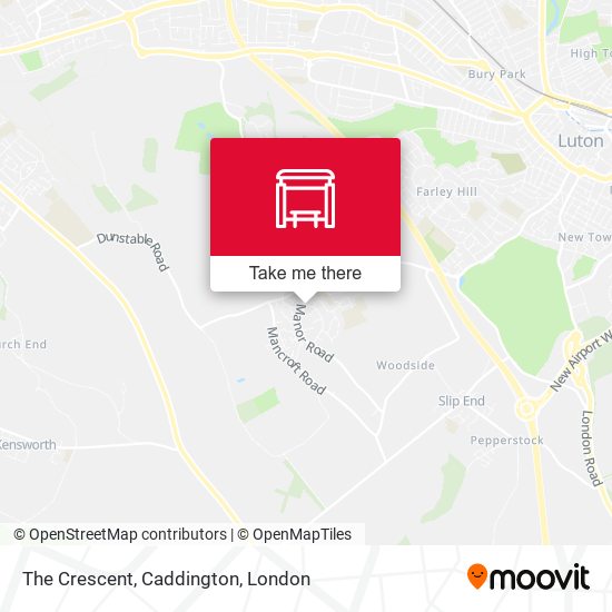 The Crescent, Caddington map