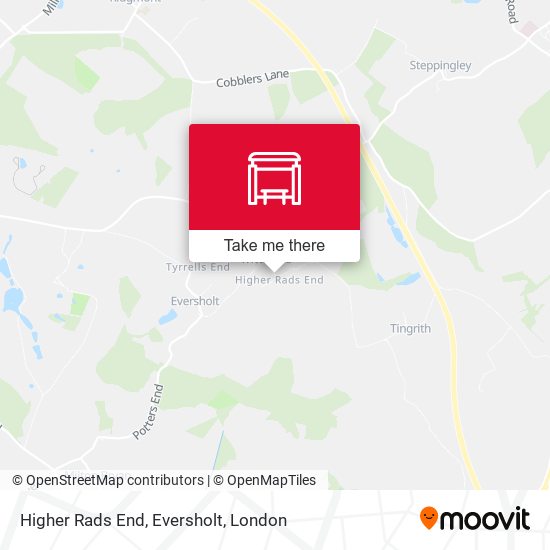 Higher Rads End, Eversholt map