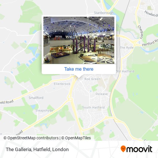 The Galleria, Hatfield map