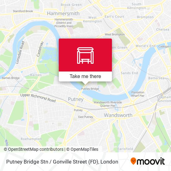 Putney Bridge Stn  / Gonville Street (FD) map